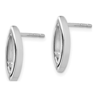 Sterling Silver Diamond Dangle Earrings – view 3