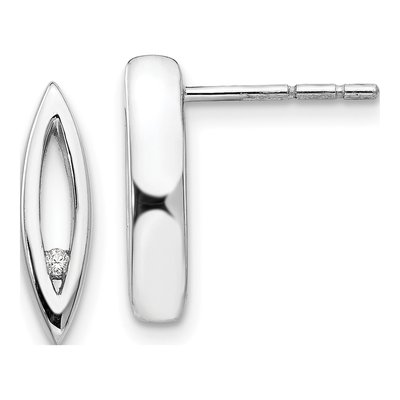 Sterling Silver Diamond Dangle Earrings