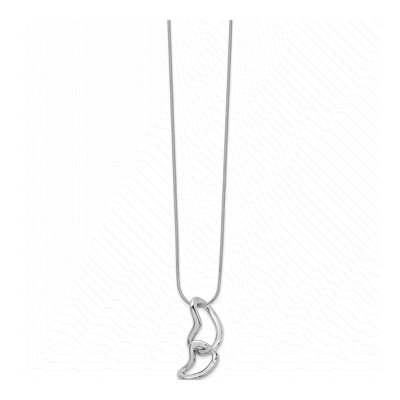 Sterling Silver Diamond Hearts Necklace – view 3