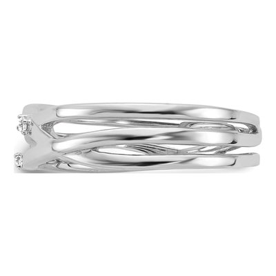 Sterling Silver Diamond Ring – view 4