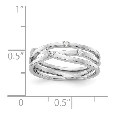Sterling Silver Diamond Ring – view 5