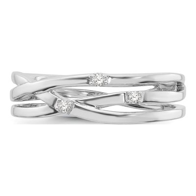 Sterling Silver Diamond Ring – view 6