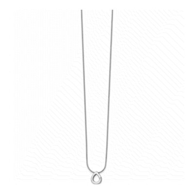 Sterling Silver Diamond Teardrop Necklace – view 3