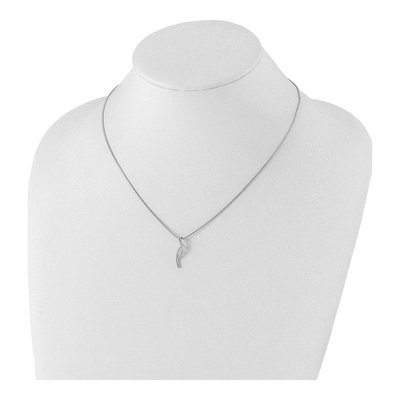 Sterling Silver Diamond Necklace – view 5