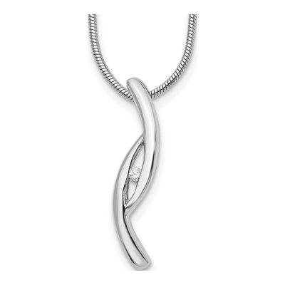 Sterling Silver Diamond Necklace