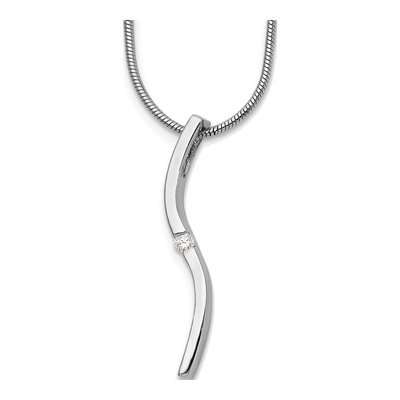 Sterling Silver Diamond Necklace