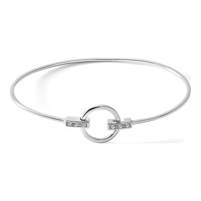 Sterling Silver 1/20 ct tw Diamond Bangle Bracelet – view 7