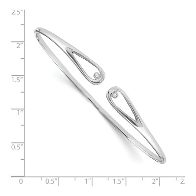 Sterling Silver Diamond Cuff Bracelet – view 3