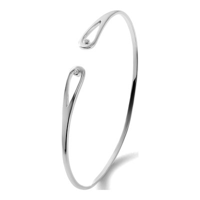 Sterling Silver Diamond Cuff Bracelet – view 8