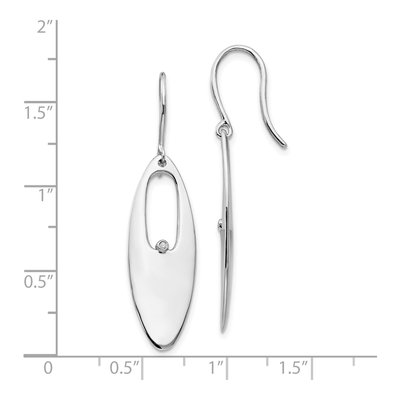 Sterling Silver Diamond Dangle Earrings – view 5
