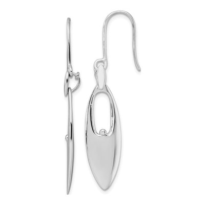 Sterling Silver Diamond Dangle Earrings