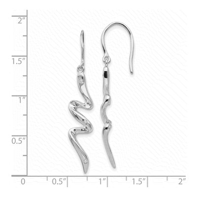 Sterling Silver 1/20 ct tw Diamond Dangle Earrings – view 5