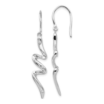 Sterling Silver 1/20 ct tw Diamond Dangle Earrings