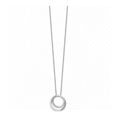 Sterling Silver Diamond Box Pendant Necklace – view 3