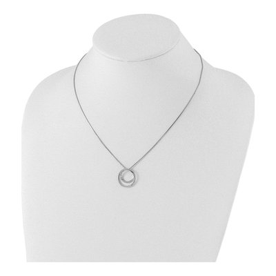 Sterling Silver Diamond Box Pendant Necklace – view 5