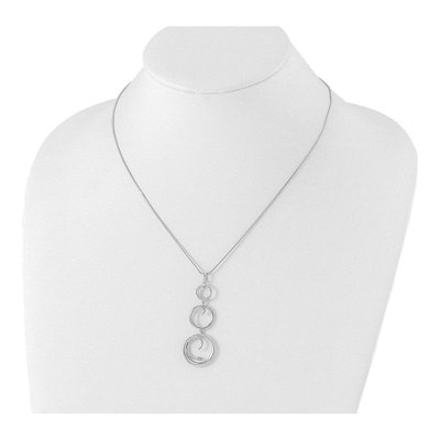 Sterling Silver Diamond Swirl Pendant Necklace – view 5