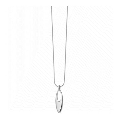 Sterling Silver Diamond Pendant Necklace – view 3