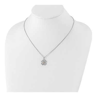 Sterling Silver Diamond Four Hearts Necklace – view 5