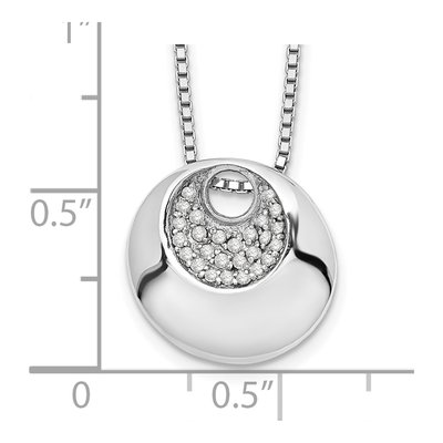 Sterling Silver 1/7 ct tw Diamond Pendant Necklace – view 4