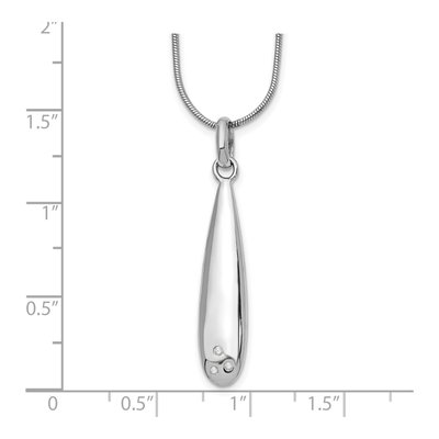 Sterling Silver Diamond Pendant Necklace – view 4
