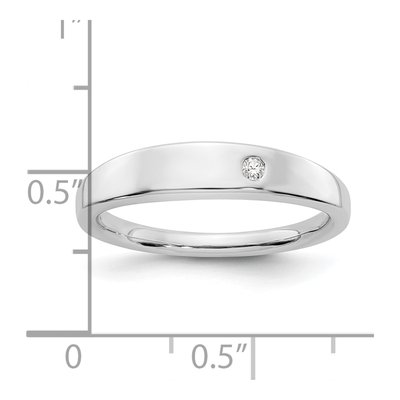 Sterling Silver Diamond Ring – view 5