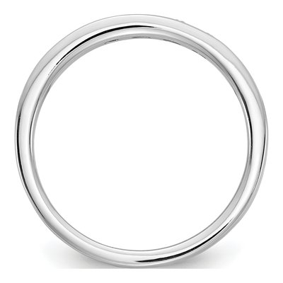 Sterling Silver 1/20 ct tw Diamond Channel-Set Ring – view 3