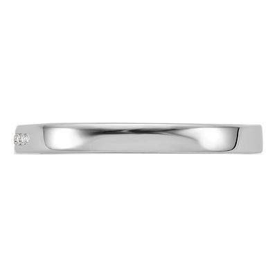 Sterling Silver 1/20 ct tw Diamond Channel-Set Ring – view 4