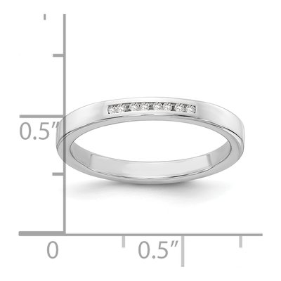 Sterling Silver 1/20 ct tw Diamond Channel-Set Ring – view 5