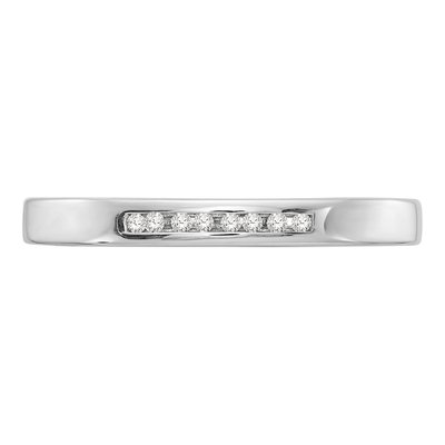 Sterling Silver 1/20 ct tw Diamond Channel-Set Ring – view 6