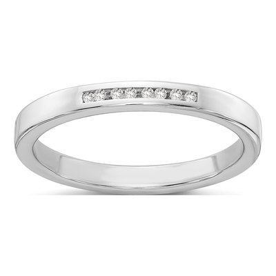 Sterling Silver 1/20 ct tw Diamond Channel-Set Ring