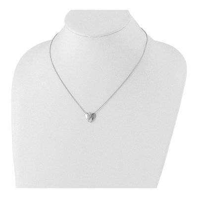 Sterling Silver Diamond Heart Necklace – view 5
