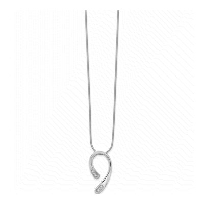 Sterling Silver 1/20 ct tw Diamond Pendant Necklace – view 3