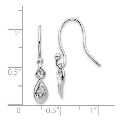 Sterling Silver Diamond Dangle Earrings – view 5