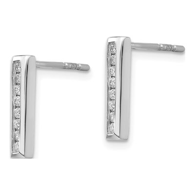 Sterling Silver 0.16 ct tw Diamond Dangle Earrings – view 3