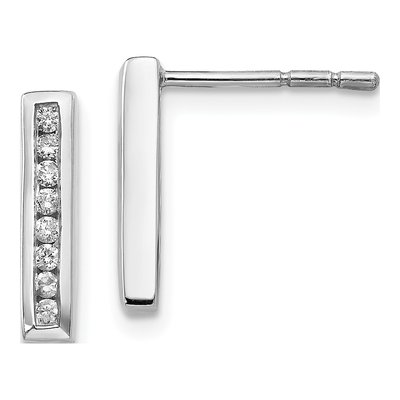 Sterling Silver 0.16 ct tw Diamond Dangle Earrings