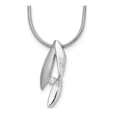 Sterling Silver Diamond Necklace