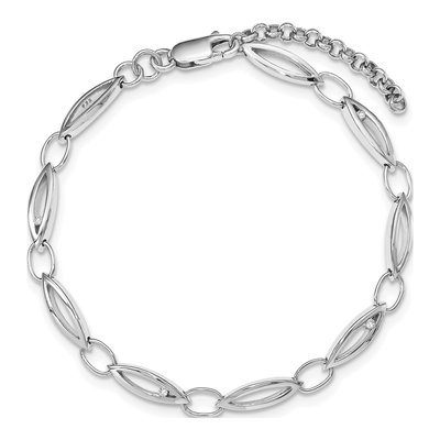 Sterling Silver Diamond Bracelet – view 5