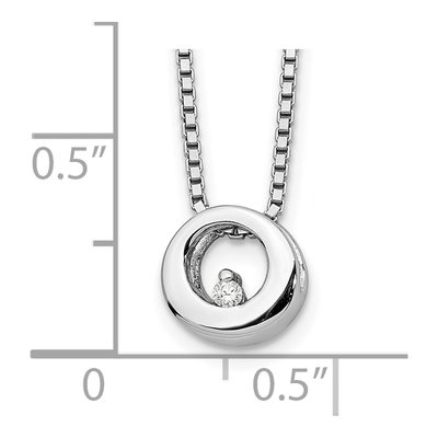 Sterling Silver Diamond Circle Necklace – view 4