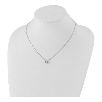 Sterling Silver Diamond Circle Necklace – view 5