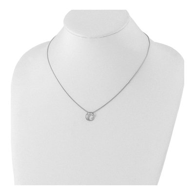 Sterling Silver Diamond Swirl Pendant Necklace – view 5