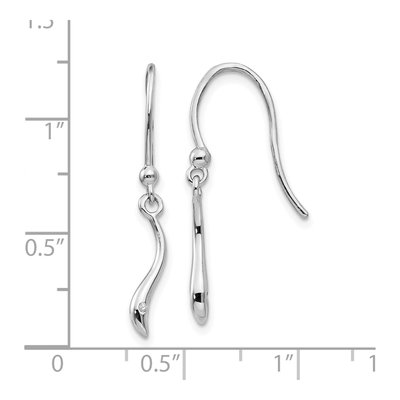 Sterling Silver Diamond Swirl Dangle Earrings – view 5