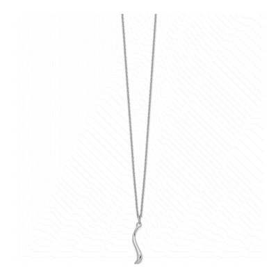Sterling Silver Diamond Swirl Necklace – view 3