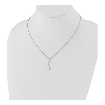 Sterling Silver Diamond Swirl Necklace – view 5