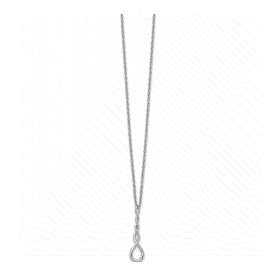 Sterling Silver Diamond Twisted Necklace – view 3