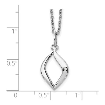 Sterling Silver Diamond Necklace – view 4