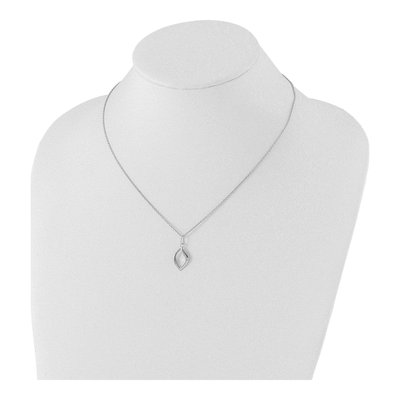 Sterling Silver Diamond Necklace – view 5