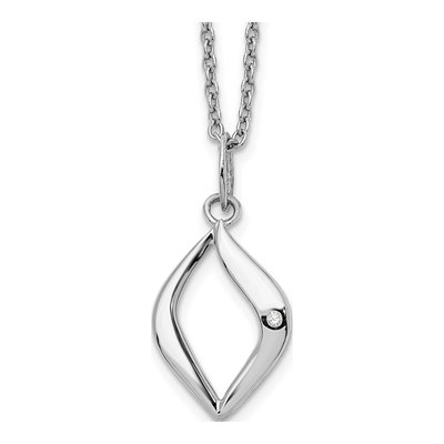 Sterling Silver Diamond Necklace