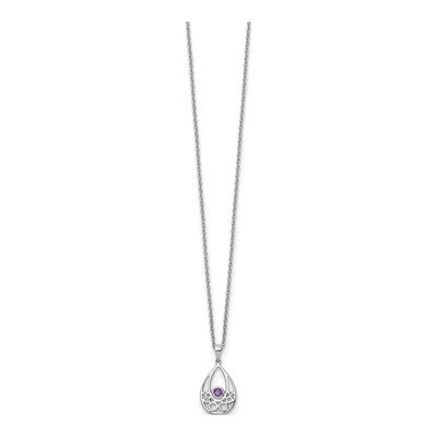 Sterling Silver Amethyst Necklace – view 3