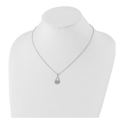 Sterling Silver Citrine Necklace – view 4
