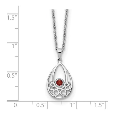 Sterling Silver Garnet Necklace – view 5
